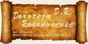 Doroteja Radonoćević vizit kartica
